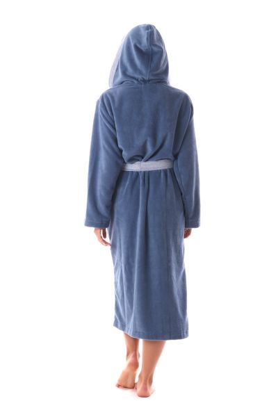 TAMPA DUO dlouhý župan s kapucí - Denim, vel. L, galerie